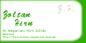 zoltan hirn business card
