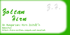 zoltan hirn business card